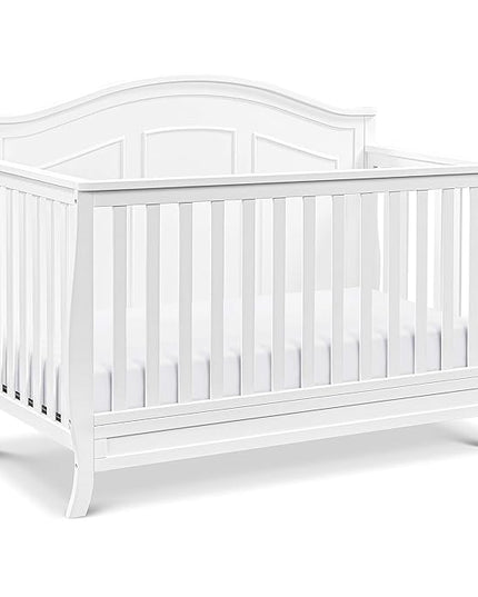 DaVinci Emmett 4-in-1 Convertible Crib in White, Greenguard Gold Certified - LeafyLoom