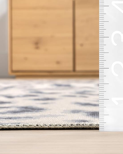 nuLOOM Mason Machine Washable Contemporary Leopard Print Ultra Thin Area Rug, 5' x 8', Grey - LeafyLoom