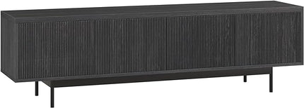 Henn&Hart Whitman TV Stand, 70" Wide, Dark Gray - LeafyLoom