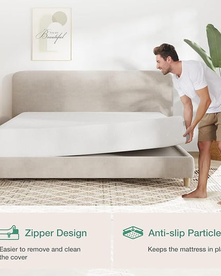 Novilla Queen Size Mattress, 10 Inch Memory Foam Mattress Queen for Supportive & Pressure Relief, Removable Washable Mattress Cover,CertiPUR-US Certified Mattress Queen, Firm - LeafyLoom