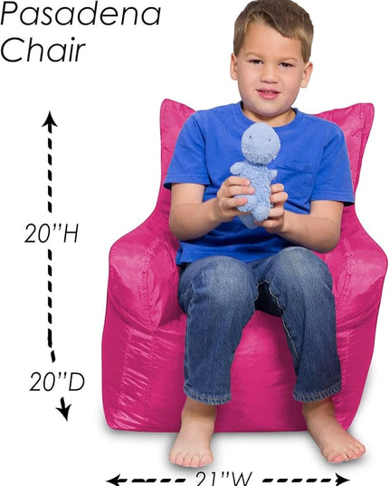 Posh Creations Bean Bag Structured Seat for Toddlers and Kids, Comfy Chair for Children, Pasadena, Pink - LeafyLoom