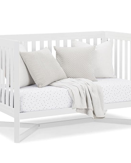 Delta Children Tribeca 4-in-1 Baby Convertible Crib, Bianca White - LeafyLoom