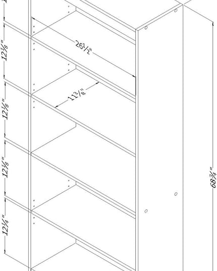 South Shore Axess 5-Shelf Bookcase - Chocolate - LeafyLoom