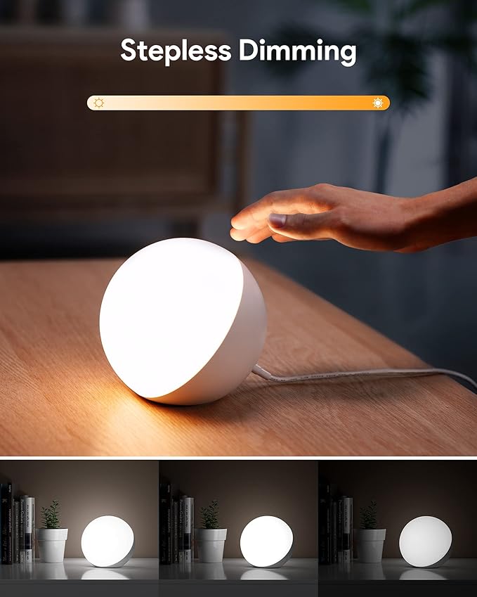 Hifree Touch Lamp, Multicolor Night Light for Kids, Small LED Table Lamp for Bedroom, Dimmable Bedside Lamp with Warm & White Light HifreeDirect