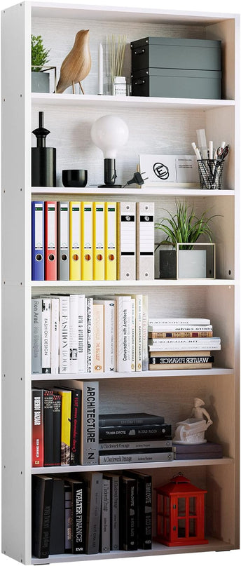 IRONCK Bookshelves and Bookcases Floor Standing 6 Tier Display Storage Shelves 70in Tall Bookcase for Home Office, Living Room, Bed Room - LeafyLoom