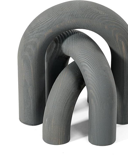 3Pcs wood arch Decor Accents - Decorative home table Arch Modern boho Minimalist Coffee table bookshelf living Room Entryway aesthetic Decorations Objects - LeafyLoom
