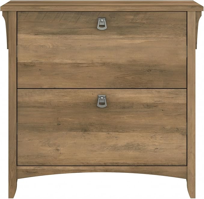 Bush SAF132RCP-03 Salinas 2-Drawer Lateral File Cabinet, Letter/Legal, Reclaimed Pine, 31.73-Inch - LeafyLoom