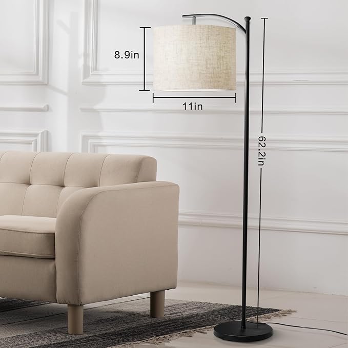 Led Floor Lamps for Living Room: Tall Standing Lamp for Bedroom - Dimmable Smart APP Control - RGB Corner Light with Modern Lampshade - LeafyLoom