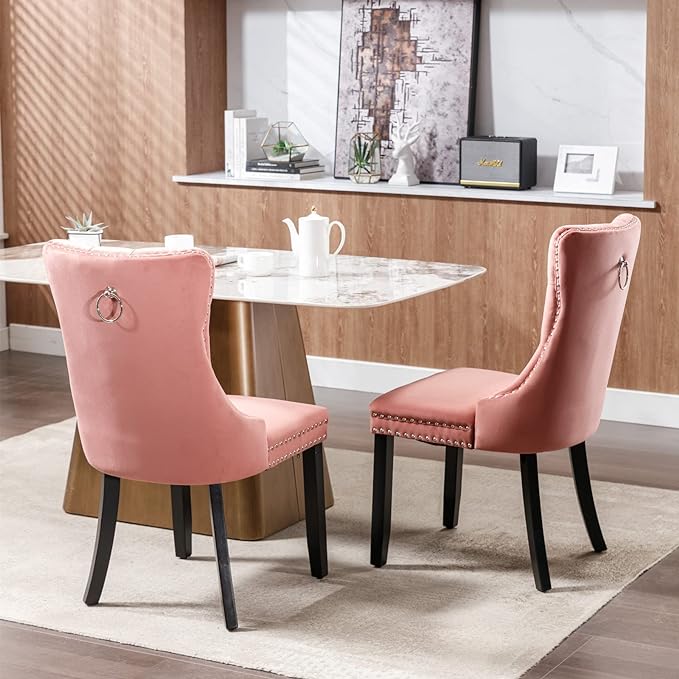 NicBex Haerin-SD-00100-LWJ Dining Chairs, 25.5"x19.7"x37.4", Pink - LeafyLoom