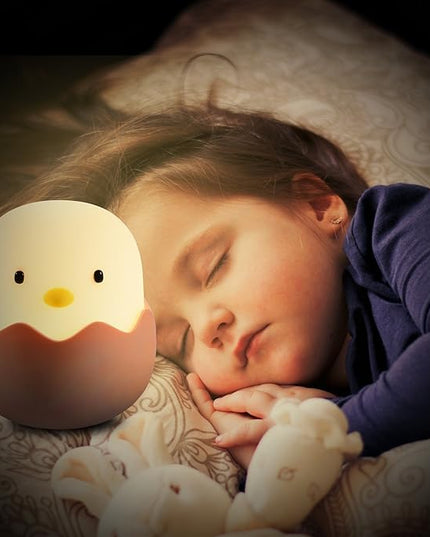 Kids Night Light, Cute Creative Egg Shell Baby Night Light with Touch Sensor, Nursery Night Lights, Kawaii Desk Accessories, Room Decor for Boys Girls Kids Gifts - LeafyLoom