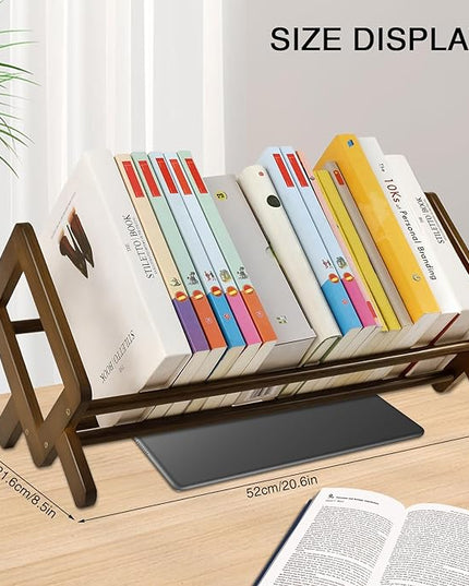 Bookshelf for Desk,Mini Bookshelf,Desktop shelf,Small Bookcase, Book Organizer and Storage Rack for Living Room, Bedroom, Home Office,Kids Room,Desk Shelves - LeafyLoom