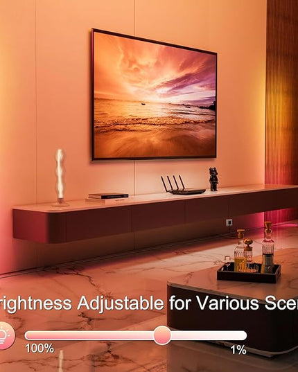 Corner Floor Lamp, Synced Dual Lights LED Control Floor Lamp RGB+ICW Light 56" Smart LED Corner Lamp App and Remote for Living Room Gaming Bedroom and Etc.(1 Pair) - LeafyLoom