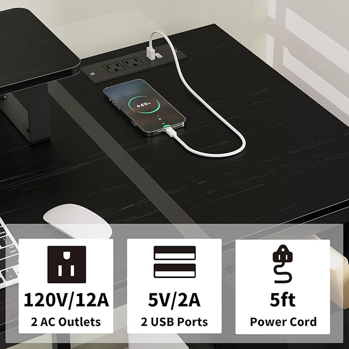 Gaming Desk with Led Lights & Power Outlets, 40 Small Gaming Computer Desk with Drawers, Reversible Gamer Desk with Monitor Stand,Work for Home Office,Writing Study Table for Bedroom,Black - LeafyLoom