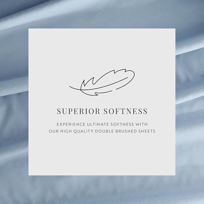 Linen Market Bed Sheets for Queen Size Bed (Light Blue) - Sleep Better Than Ever with These Soft and Cooling Queen Sheets - Deep Pocket Fits 16" Thick Beds - 4 Piece Queen Sheet Set - LeafyLoom