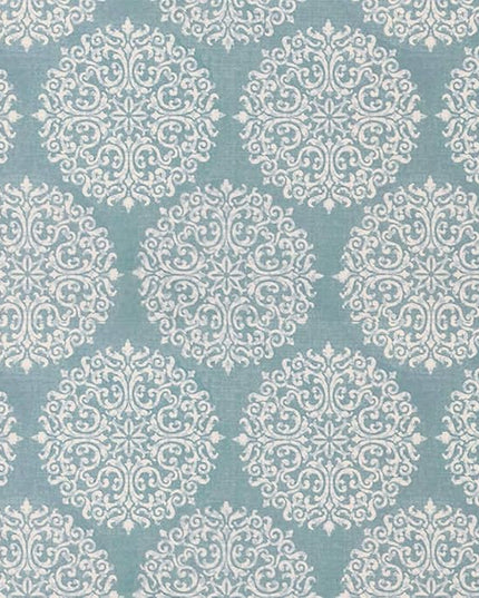 HomePop Parsons Classic Upholstered Accent Dining Chair,Set of 2, Blue and Cream Medallion - LeafyLoom