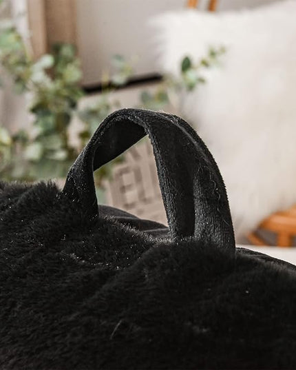 Aimuan Reading Pillow Bed Rest Wedge Large Adult Backrest Pillow with Arms Back Support for Sitting Up in Bed Cushion Incline Rest Sleeping Snoring Pillow, Black Large - LeafyLoom