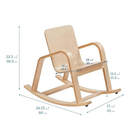 ECR4Kids Bentwood Rocking Chair, Kids Furniture, Natural - LeafyLoom