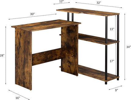NicBex Kimberly-DW-00036-LWJ Home Office Desks, 39"x32"x34", Oak-1 - LeafyLoom