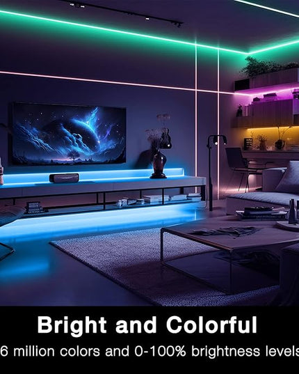 DAYBETTER Smart WiFi Led Lights 100ft, Tuya App Controlled Led Strip Lights, Work with Alexa and Google Assistant, Timer Schedule, Color Changing Led Lights for Bedroom Party Kitchen DAYBETTER