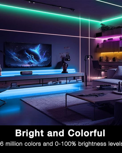 DAYBETTER 65.6ft WiFi Smart Led Lights Strip with Tuya App Control for Bedroom Decoration Work with Alexa and Google Assistant(2 Rolls of 32.8ft) DAYBETTER