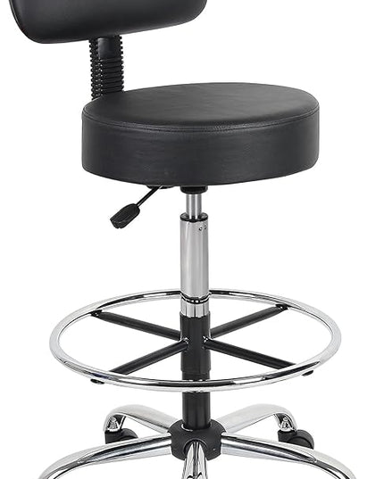 Boss Office Products Be Well Medical Spa Drafting Sool with Back in Black - LeafyLoom