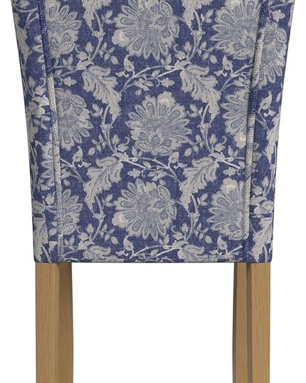 HomePop Classic Parsons Dining Chairs, Pack of 2, Blue Floral Print - LeafyLoom