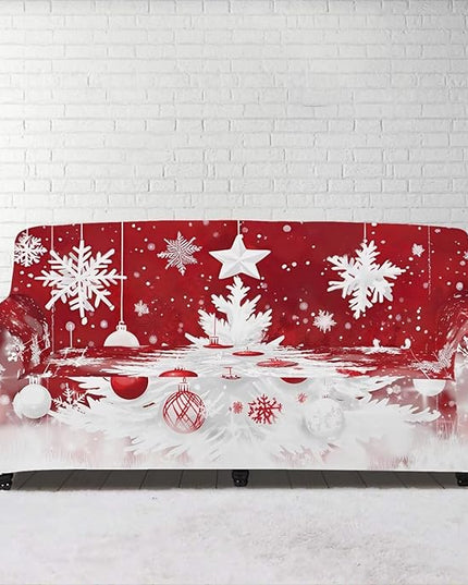 FKELYI Christmas Tree Sofa Furniture Protector Easy Going Stretch Sofa Slipcover Non-Slip Sofa Couch Cover Washable Sofa Slipcovers L FKELYI