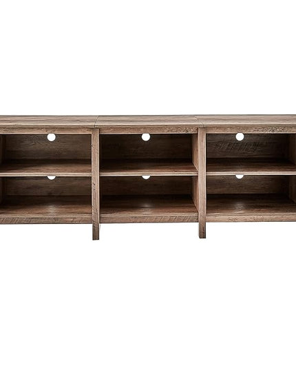Rockpoint 70inch TV Stand Storage Media Console Entertainment Center, Rustic Oak - LeafyLoom