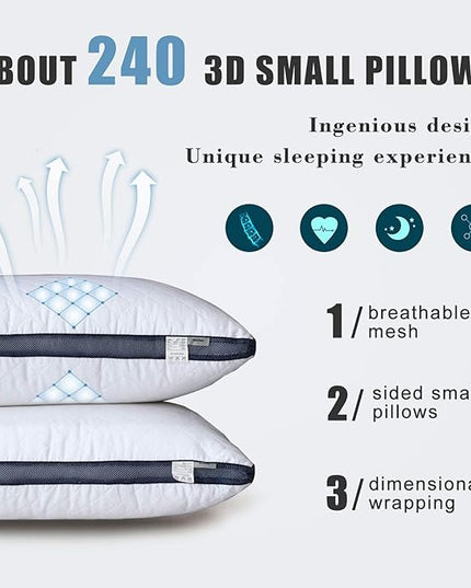 Pillows for Sleeping (2-Pack), Luxury Hotel Pillows Queen Size Set of 2,Bed Pillows for Side and Back Sleeper (Queen) - LeafyLoom