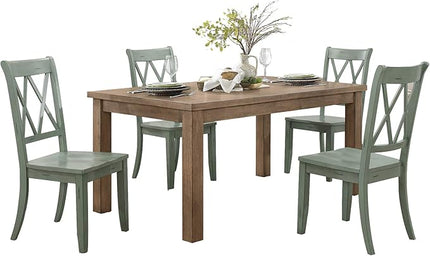 Homelegance 5-Piece Dining Set, Teal - LeafyLoom