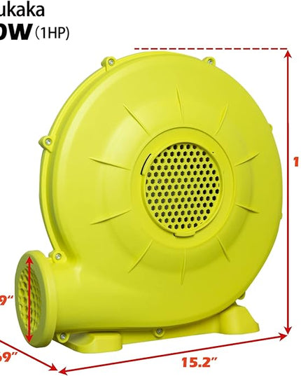 750W(1HP) Blower, Commercial Inflatable Bounce Blower, Ideal for Inflatable Bounce Houses, Bouncy Castles （UL Certification） - LeafyLoom