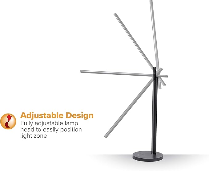 Bostitch Office Dimmable LED Desk Lamp with Adjustable Color Temperature, Black - LeafyLoom