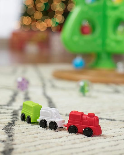 Step2 My First Christmas Tree for Kids, Interactive Christmas Tree Toy, Toddlers Ages 1.5+ Years Old, 12 Colorful Plastic Ornaments to Decorate, Mini Train Set Circles the Skirt - LeafyLoom