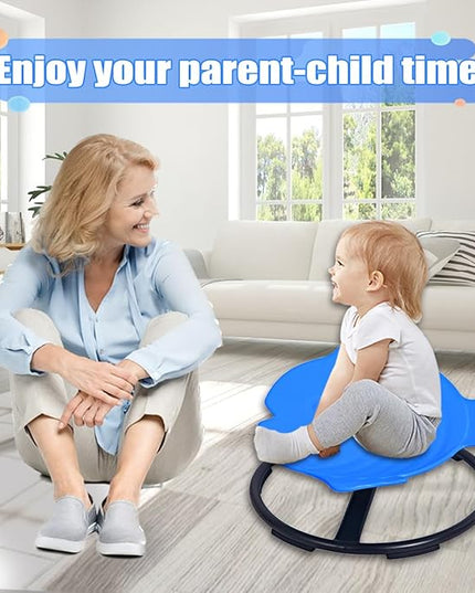 Kids Swivel Chair Sensory,Autism Chairs for Kids,Sensory Spinning Chair for Kids Autism,Toddler Coordination Sensory Products for Ages 3 Years and UP,Gifts for Kids with Autism (Blue) - LeafyLoom