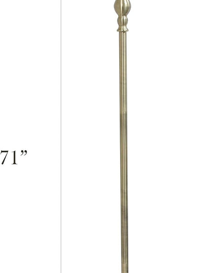 Elegant Designs LF2001-ABS 1 Light Torchiere Marbleized White Glass Shade Floor Lamp, Antique Brass - LeafyLoom