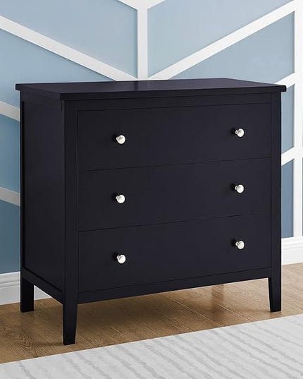 Delta Children Campbell 3 Drawer Dresser, Midnight Grey - LeafyLoom