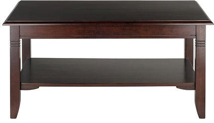 Winsome Nolan 18.03-inch x 37-inch x 21.02-inch Composite Wood Coffee Table, Cappuccino (40237) - LeafyLoom
