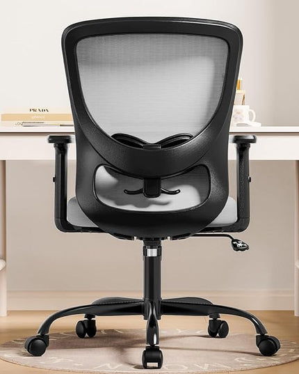 Office Chair, Ergonomic Desk Chair with Adjustable High Back, Breathable Mesh Computer Chair with Adjustable Armrests, Rolling Swivel Comfy Task Chairs, Executive Chair for Home Office - LeafyLoom