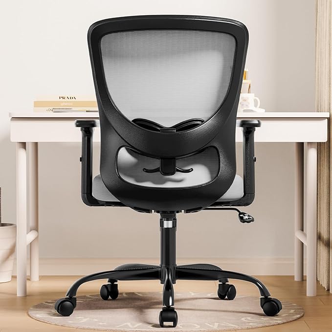 Office Chair, Ergonomic Desk Chair with Adjustable High Back, Breathable Mesh Computer Chair with Adjustable Armrests, Rolling Swivel Comfy Task Chairs, Executive Chair for Home Office - LeafyLoom