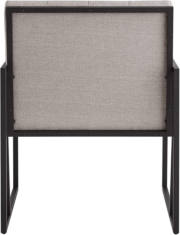24KF Mid-Century Linen Color Button Tufted Accent Chair with Metal Stand, Decorative Furniture Chairs for Living Room Bedroom - Linen - LeafyLoom