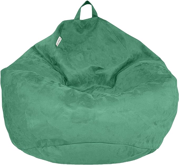 Bean Bag Stuffed Animal Storage Or Cover | No Filler | Extra Large | for Adults Or Kids | Double Stitched | Durable Zipper | Premium Microsuede - LeafyLoom