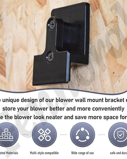 Blower Wall Mount/ Wall Mount Hanger for EGO Leaf Blower 765 CMF Power+ LB7654, Plastic Wall Holder Wall Bracket for Hanging Leaf Blower - LeafyLoom