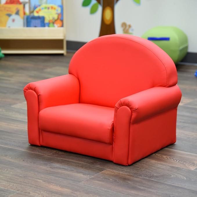 Children's Factory As We Grow Toddler Chair, Red, CF805-196, Flexible Seating for Daycare or Preschool, Kids Reading Chair, Playroom Furniture - LeafyLoom