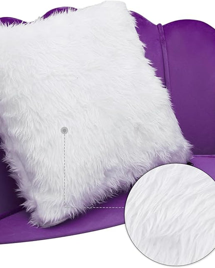 MoNiBloom 52" Purple Velvet Loveseat Sofa with 2 Pillows, Modern 2-Seater Sofa Upholstered Tufted Love Seat Couch with Golden Metal Legs for Living Room Conference Room, 300 Lbs Capacity - LeafyLoom