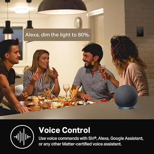 Kasa Smart Dimmer Switch HS220, Single Pole, Needs Neutral Wire, 2.4GHz Wi-Fi Light Switch Compatible with Alexa and Google Home, UL Certified, No Hub Required, Black KasaSmartbyTP-Link