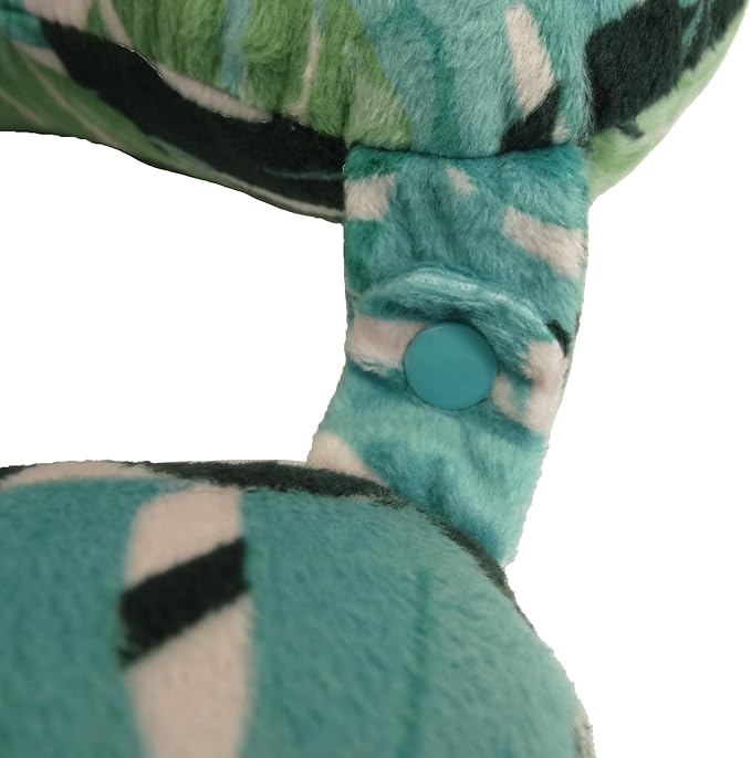 Adult Cozy Soft Microfiber Neck Pillow, Compact, Perfect for Plane or Car Travel, Monstera Leaf - LeafyLoom