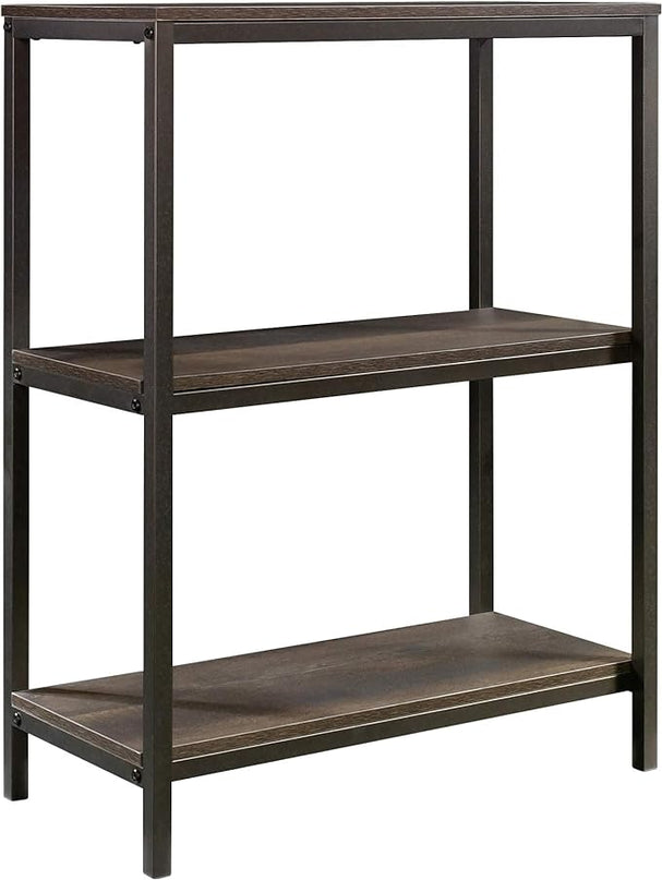 Sauder,3 shelves North Avenue Bookcase, Smoked Oak finish - LeafyLoom