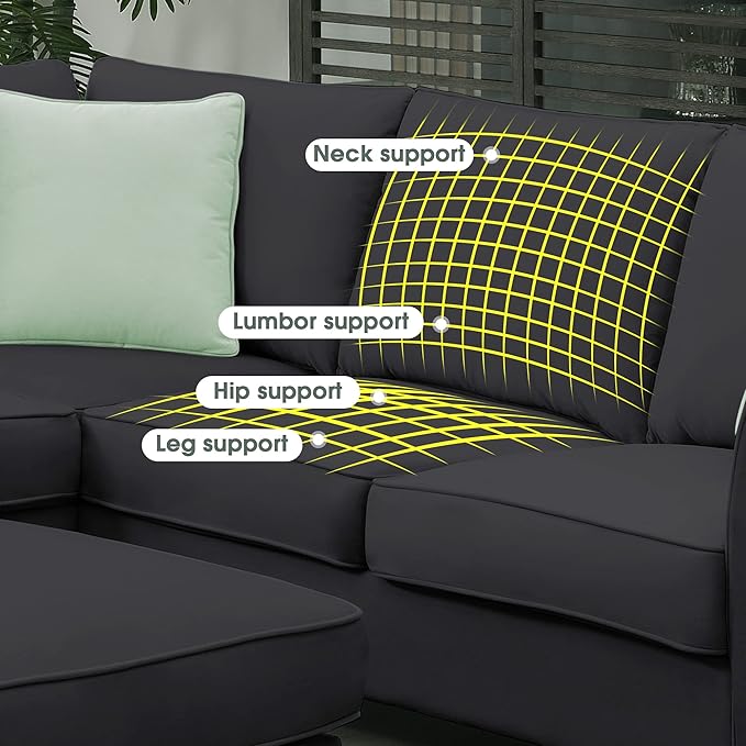 93" Sectional Couch with Vertical Stripes-Armless Modular Sofa with Convertible Ottomans, Freely Combinable Sectionals for Living Room, Apartment - LeafyLoom