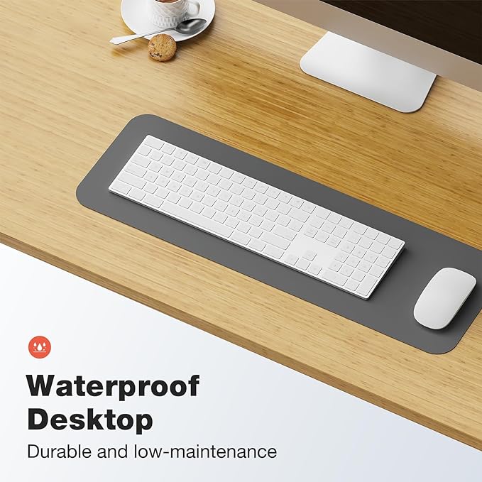 OLIXIS Computer Small Desk 32 Inch Home Office Writing Study Work Storage Bag Headphone Hooks Simple Wood Kids Student Table, Modern Nature - LeafyLoom