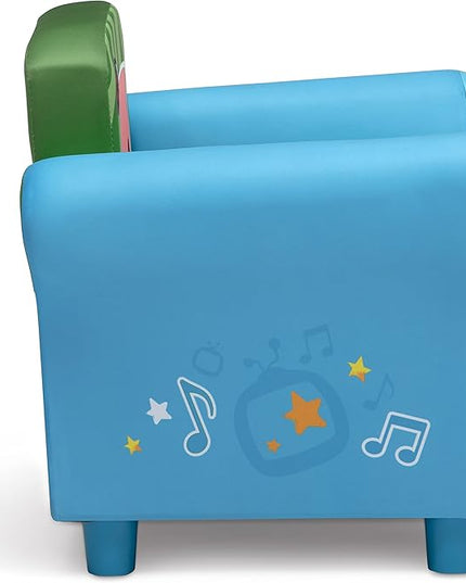 Delta Children Colorful Kids Upholstered Chair, One Size, Cocomelon - LeafyLoom
